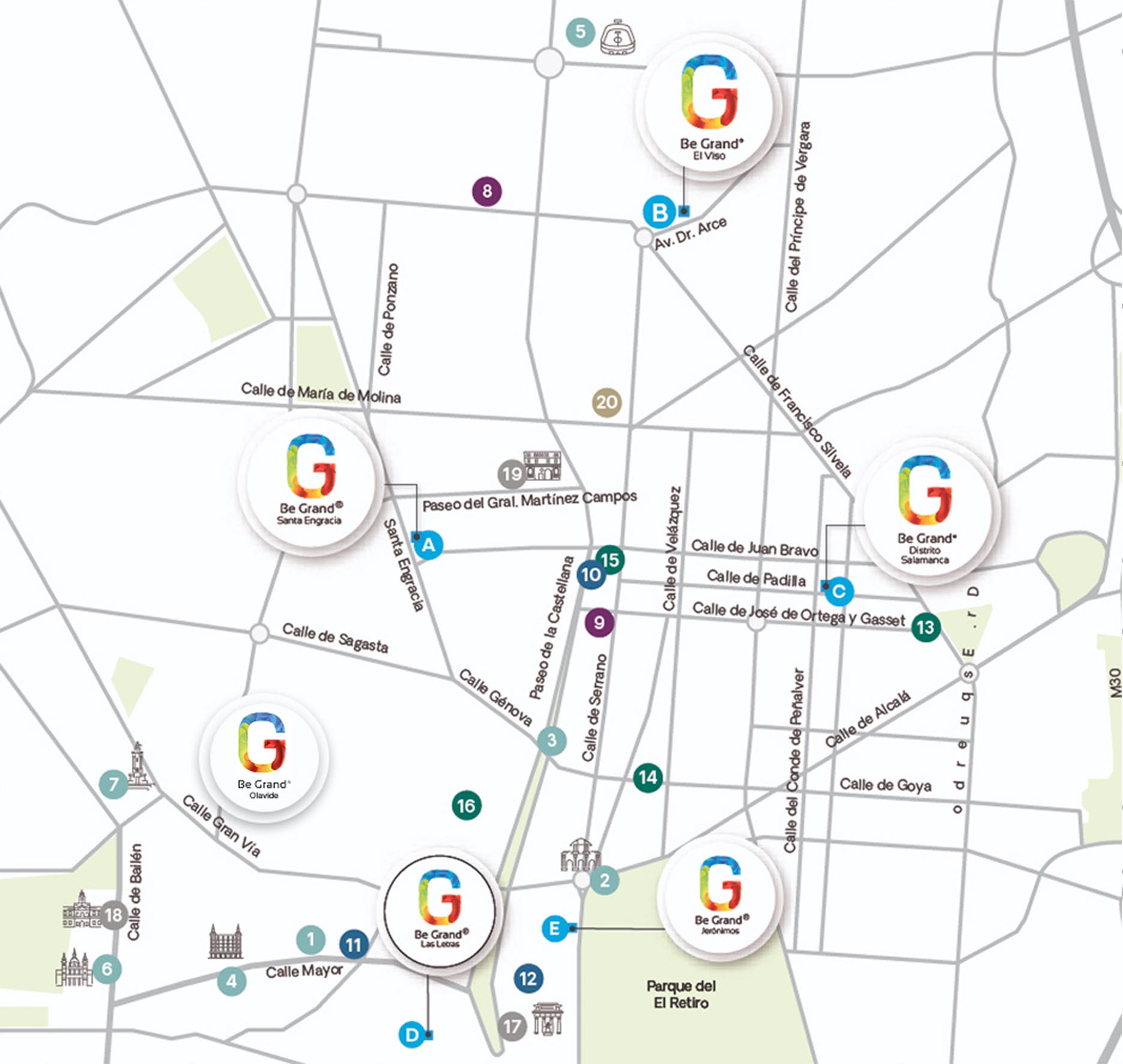 Ubicaciones en Madrid
